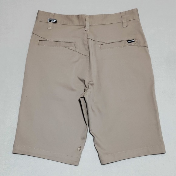 Volcom Vmonty‎ Stretch 22 Khaki Chino Shorts Mens Size 29 Flat Front Casual NEW - Picture 3 of 14